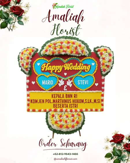 Papan Bunga Pernikahan Gujeg